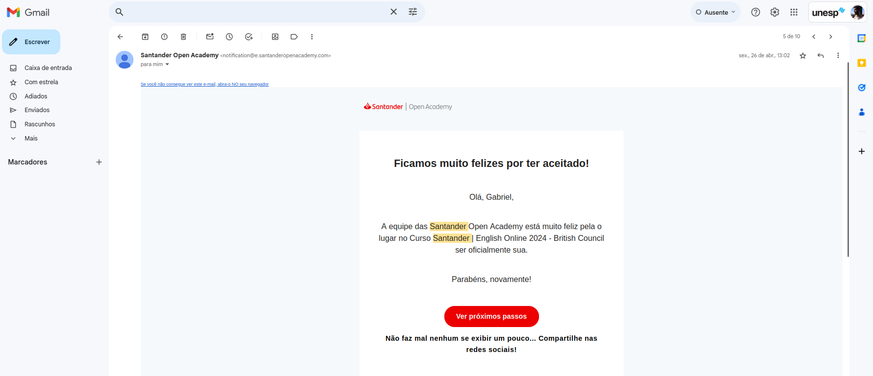 E-mail Santander 3